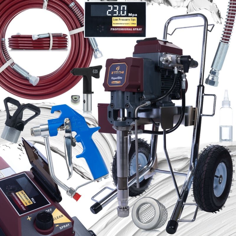 Zenthril Comet T LP Farbspritzgerät – 3500 W, 25 MPa, 5 L/min, 0,039" Düse Hydrodynamisch, BrushlessMotor, ZenControl, V...