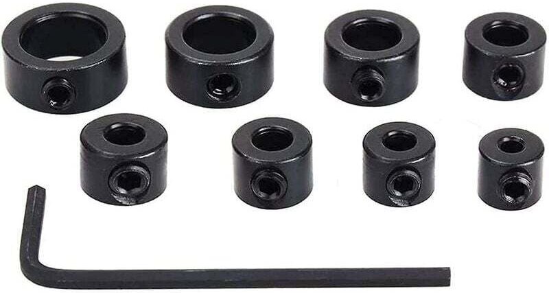 Shining House - Bohrfutter, 9 Stück, Begrenzungsbolzen-Tiefenstopp, Positionierungsring, Bohrer-Tiefenstopp, Tiefenstopp...