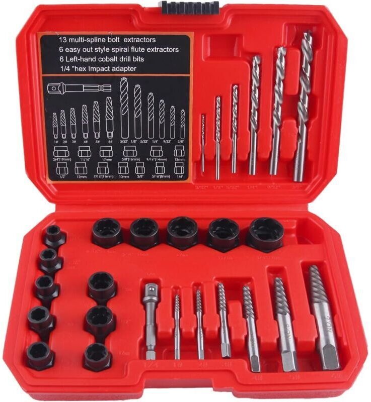 Ausdreher für abgebrochene Schrauben und Muttern, Werkzeug zum Entfernen beschädigter Schrauben, umgekehrter Steckschlüs...