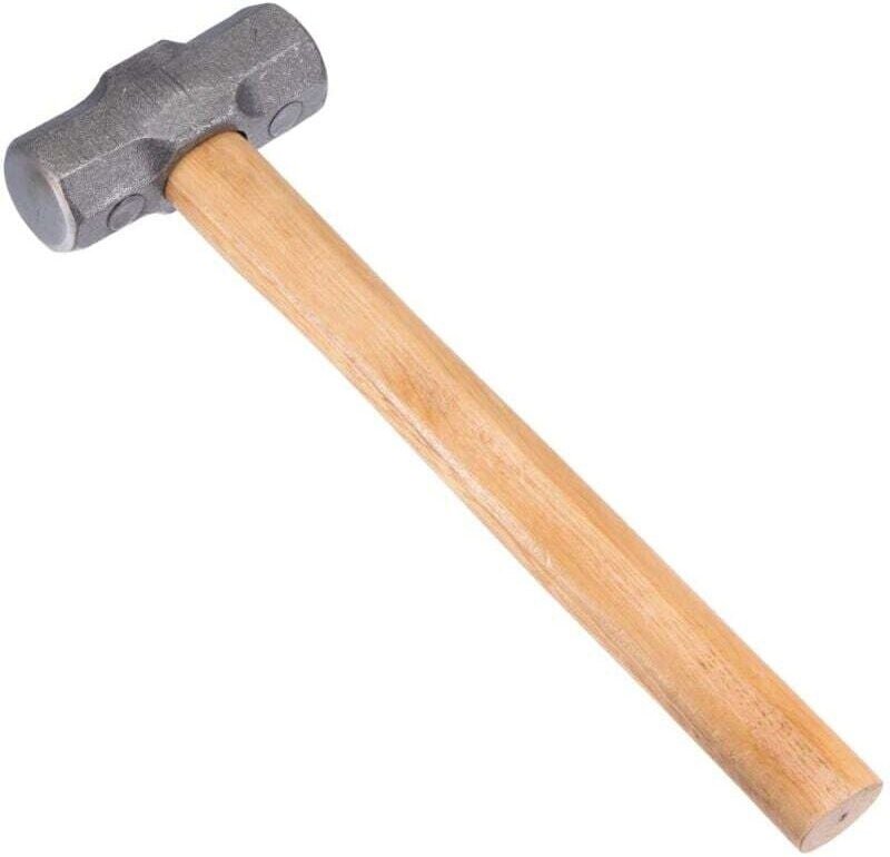 Doppelseitiger 2-Pfund-Hammer, Schmiedehammer, Ingenieurhammer mit 11-Zoll-Holzstiel, geschmiedeter Stahlkopf für Heimwe...