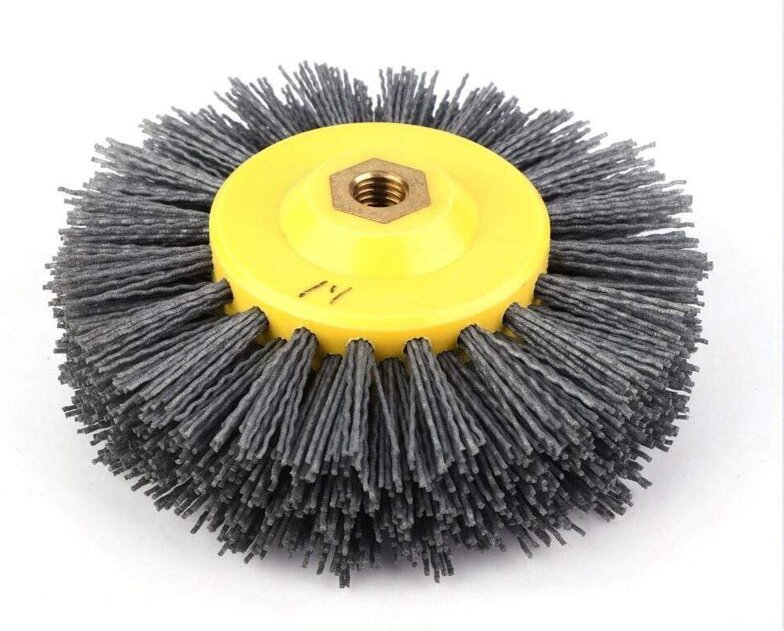 Polierscheibe, Schleifdrahtziehbürste, Polierkopfbürste für antiken Stein und Holz, zum Entfernen von Rost, Entgraten un...