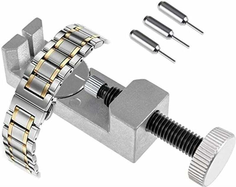 ZVD-Verstellbares Uhrenstift-Stanzwerkzeug, Uhrmacher-Uhrenarmband-Werkzeug-Reparatursatz zum Entfernen von Verbindungss...