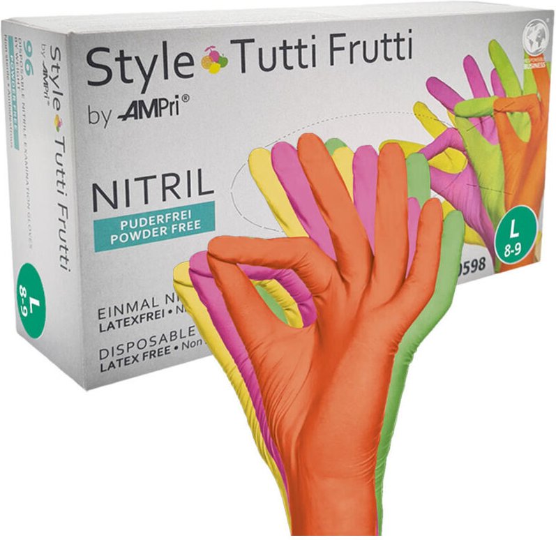 Nitrilhandschuhe L farbig Ampri Style Tutti Frutti 96 Stück