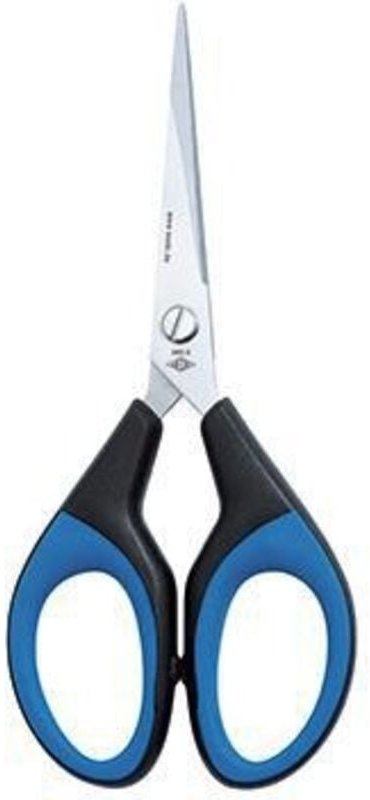 Wedo - Universalschere ® Soft Cut 152mm Linkshänder Rechtshänder Edelstahl schwarz/blau