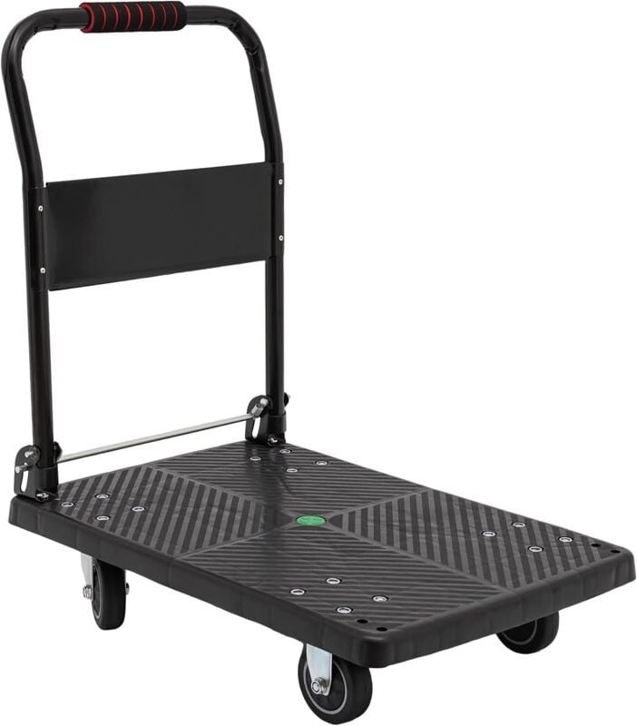 Transportwagen Plattformwagen Handwagen Rollwagen Klappbar bis 150kg,für Lagerung, Verteilung und Transport im Innen, 48...