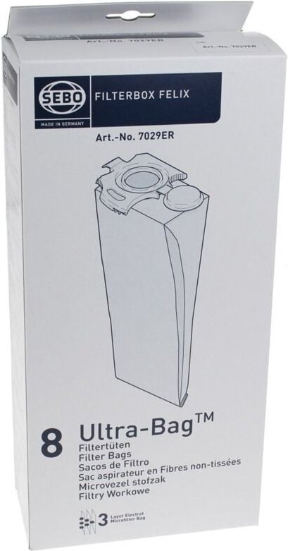 Satz von 8 Staubbeutel für SEBO 5093ER Vakuumreiniger