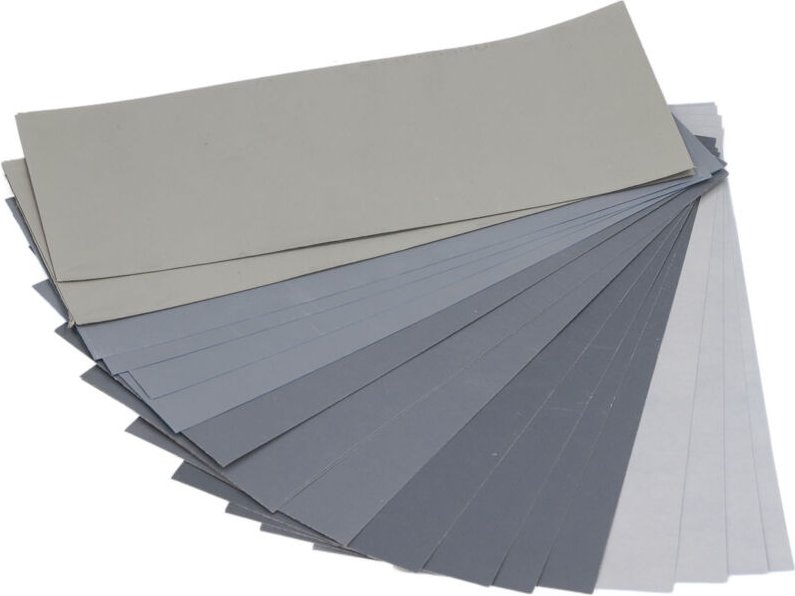 Nass- und Trockenschleifpapier-Set, 20-teilig, Körnung 1000 bis 7000, geeignet zum Polieren von Holz und Metall, wasserf...