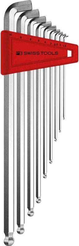 Winkelschraubendreher- Satz im Kunststoffhalter 9-teilig 1,5-10mm 100Grad Kugelk