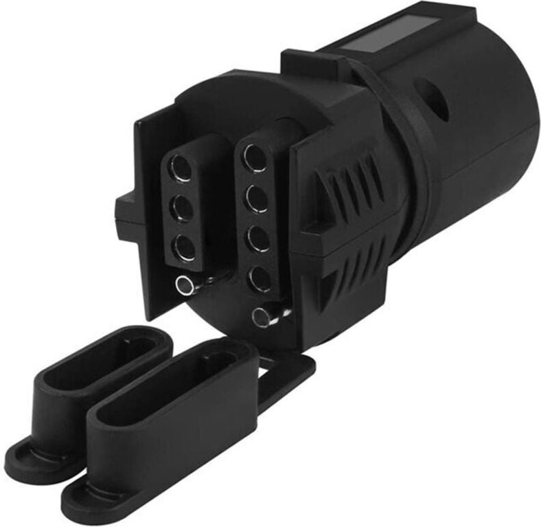 Adapter von 7-polig rund auf 4-polig 5-polig flach für Anhänger, Wohnmobil, Boot