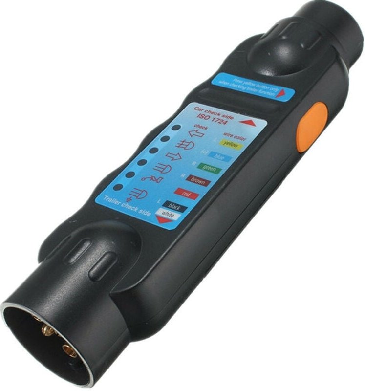 7-poliger, 12V, 7-poliger Anhängerstecker-Tester für Anhänger, LKWs und Wohnmobile (7-poliger Tester)