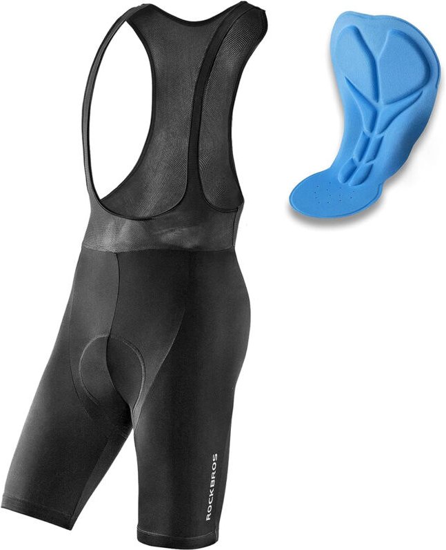 Radhose mit Träger und Polster M - schwarz