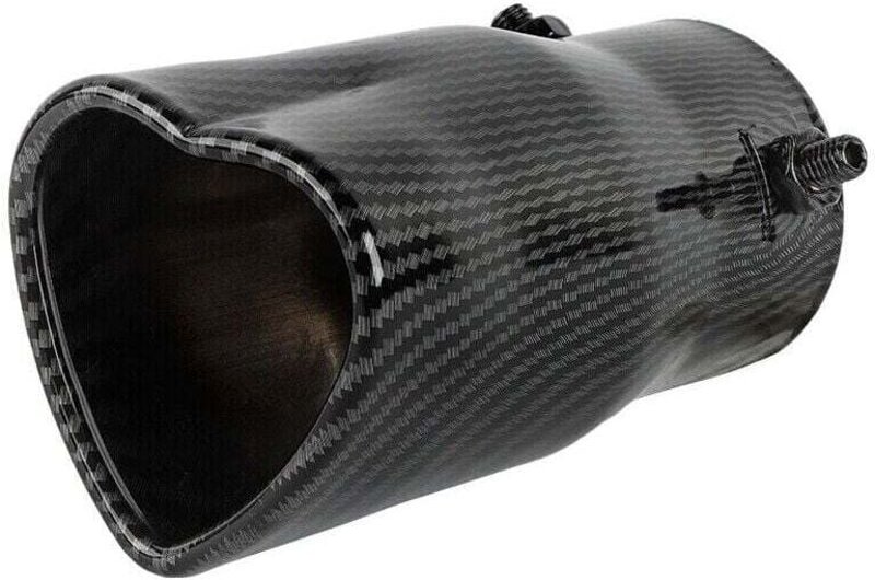 Herzförmiges Auspuffendrohr aus Kohlefaser und Edelstahl für Autos