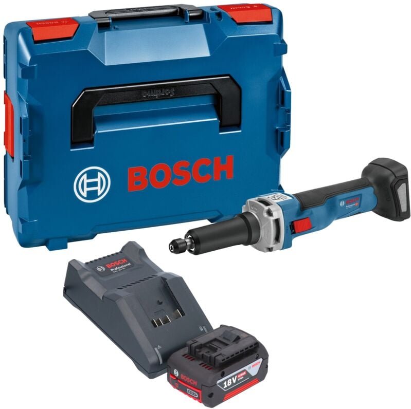 Bosch ggs 18V-23 lc Professional Akku Geradschleifer 18 v Brushless + 1x Akku 4,0 Ah + Ladegerät + L-Boxx