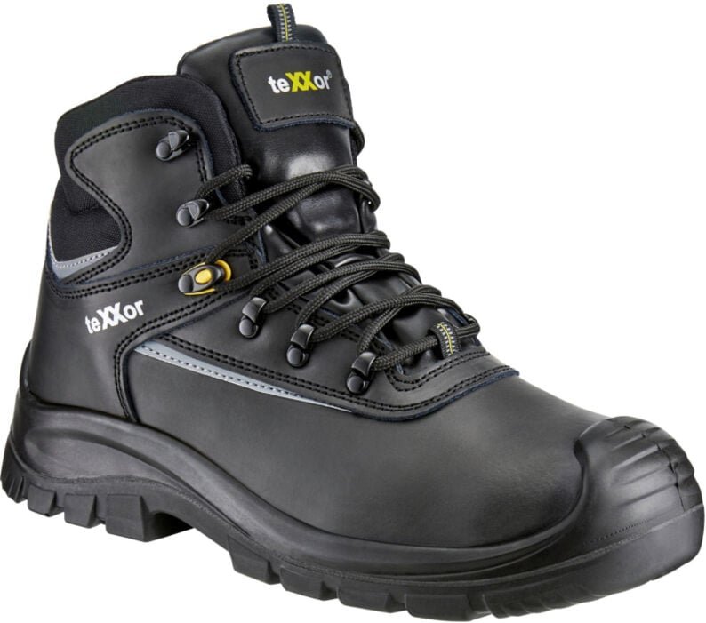 teXXor® S3-Sicherheitsschnürstiefel DIJON schwarz, EN ISO 20345 6325 Gr. 46