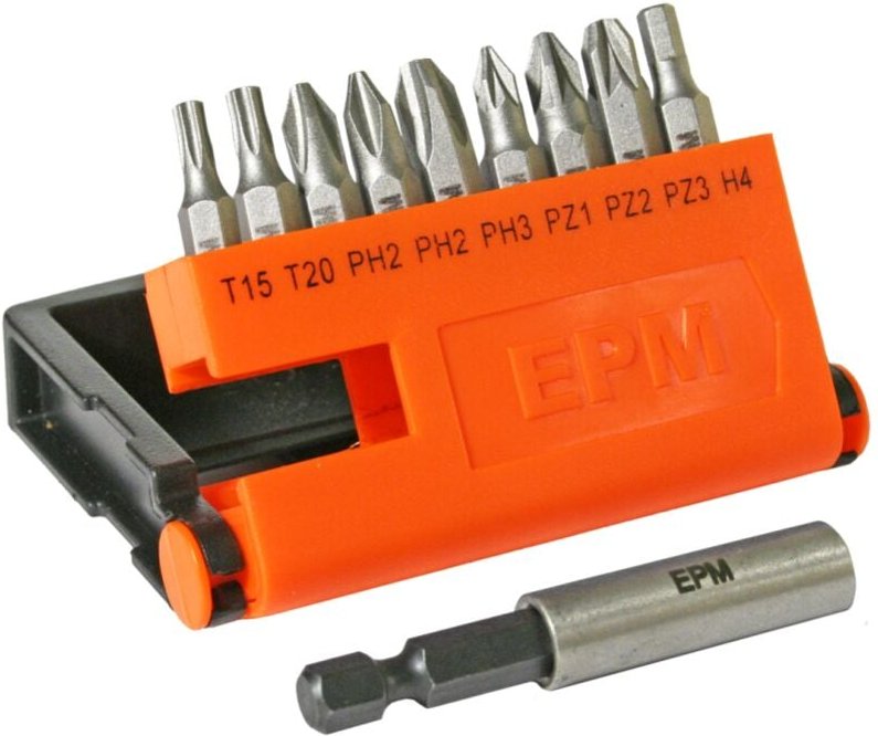 Set Aus 9 Schraubendreherspitzen + Magnethalter