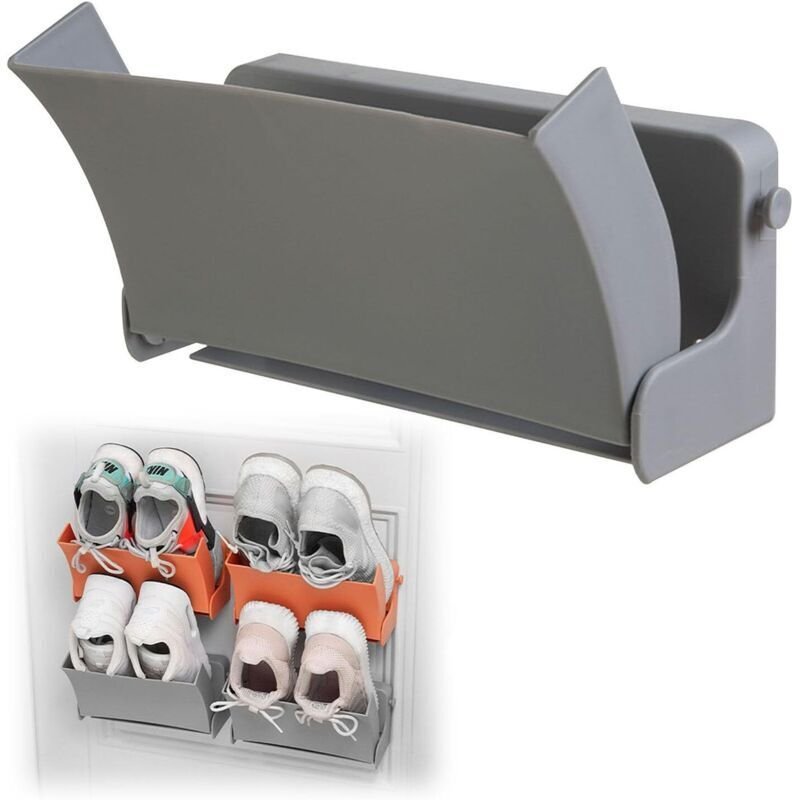 Klappbarer Schuhständer zur Wandmontage – Schuhaufbewahrung 22,5 x 10,5 x 6,5 cm, Wandmontage, kein Bohren erforderlich,...