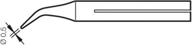JBC - Schweißspitze C03D 0,5mm gebogen für Schweißer 14ST