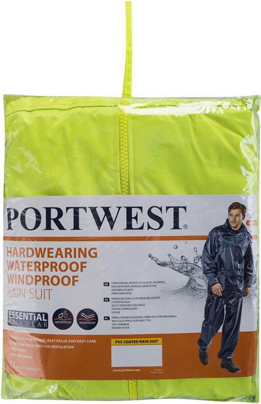 Regen-Set (Jacke + Hose) - Größe 5XL - Gelb - Portwest