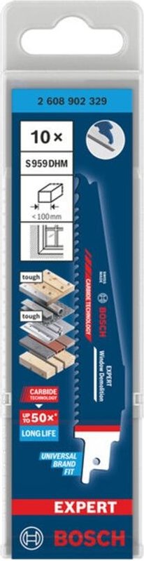 Bosch EXPERT Säbelsägeblatt Window Demolition S959DHM, 10-tlg.