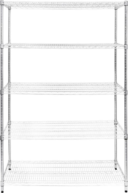 Drahtregal 5-stufiges Metall-Aufbewahrungsregal Multifunktional Küche Büro Garage