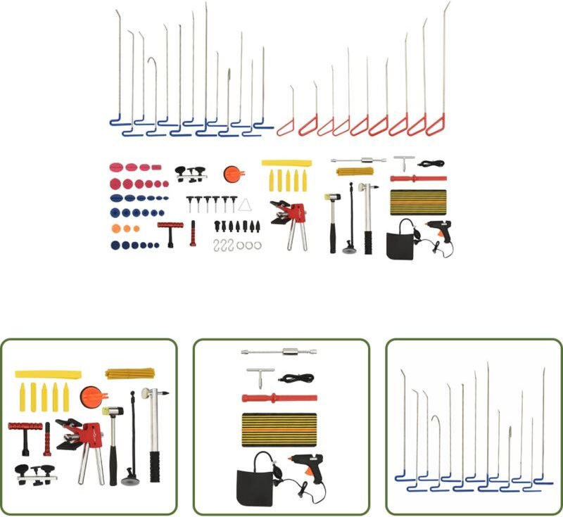 vidaXL Dellenheber - 89-tlg. Ausbeulwerkzeug-Set