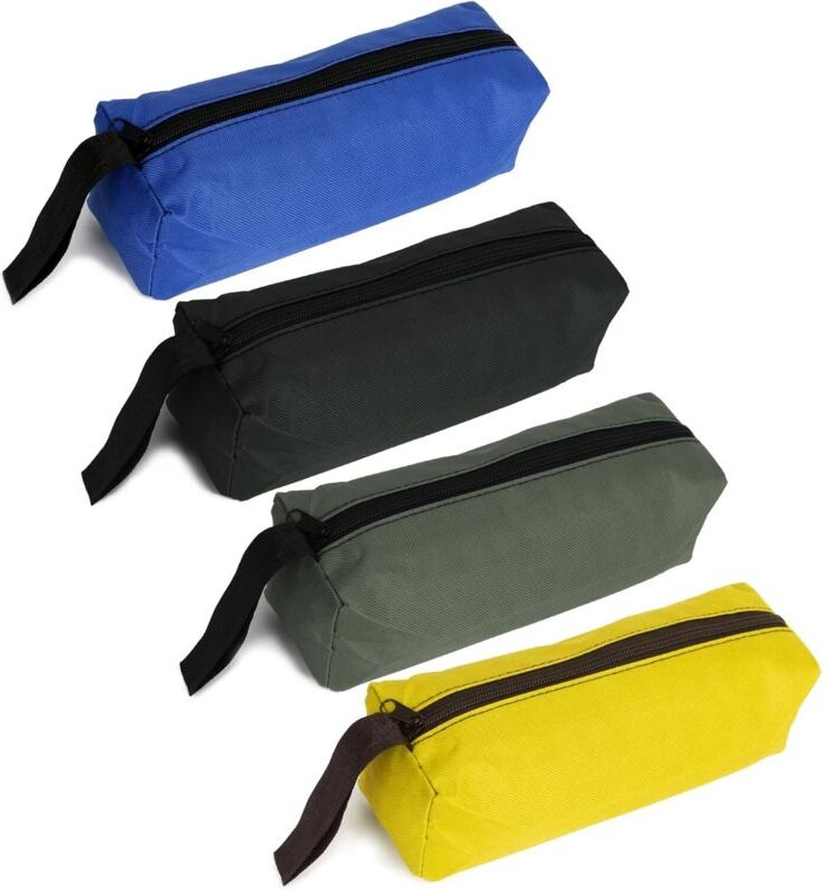 Set mit 4 kleinen Werkzeugtaschen in 4 Farben - Kleine Aufbewahrungstasche mit Reißverschluss - Mini-Werkzeugtasche - Au...