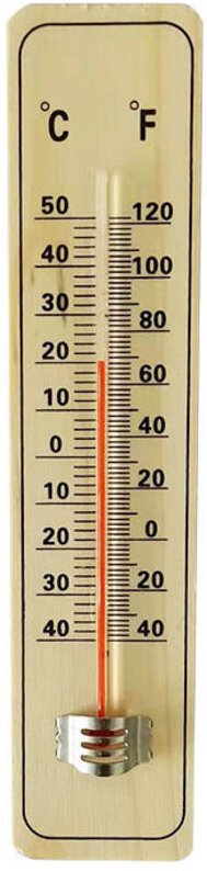 Traditionelles Holzthermometer zur Messung der Raumtemperatur – geeignet für den Innen- und Außenbereich und ideal für Z...