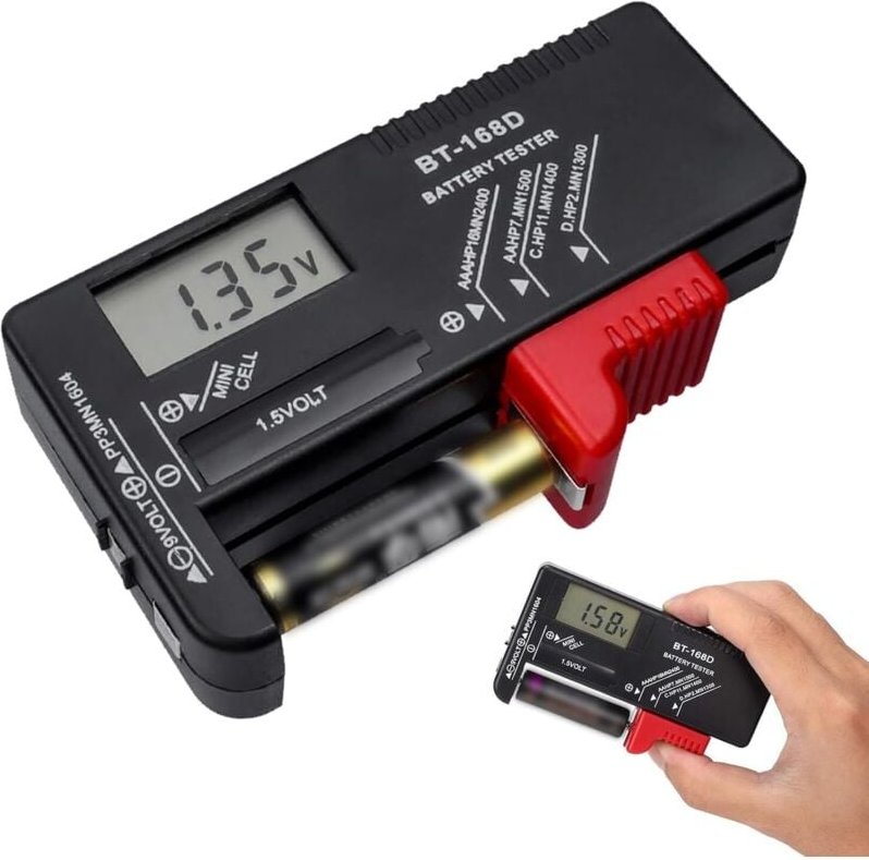 Batterietester, Universal-Batterietester, BT-168D Batterietester, AA AAA C 9V Batterietester, Batterietester, Digitaler ...