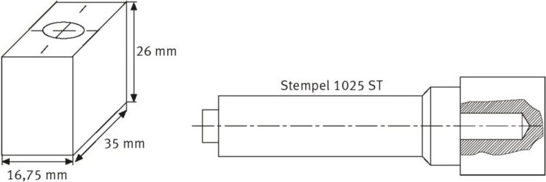 Schweißkraft Ersatz-Kohle 90“, gebohrt mit M 10 Gewinde für Stempel 1025 ST, 1231026AG