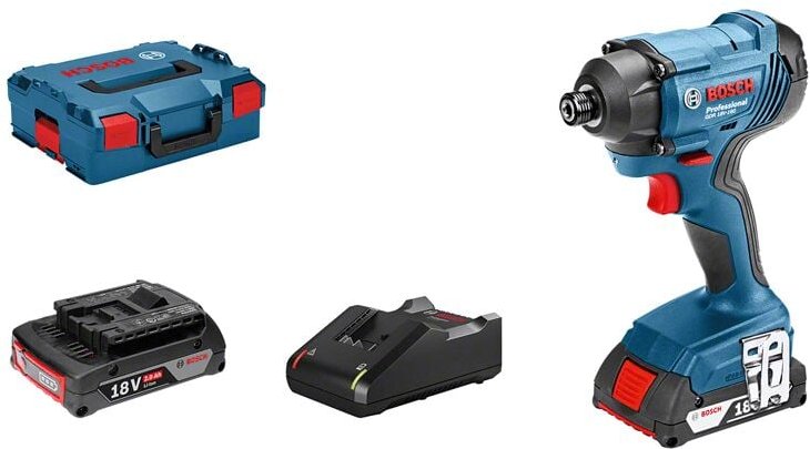 Schlagschrauber GDR 18V-160 BOSCH - 2 Batterien 2.0Ah Li-Ion + Ladegerät - 06019G5100