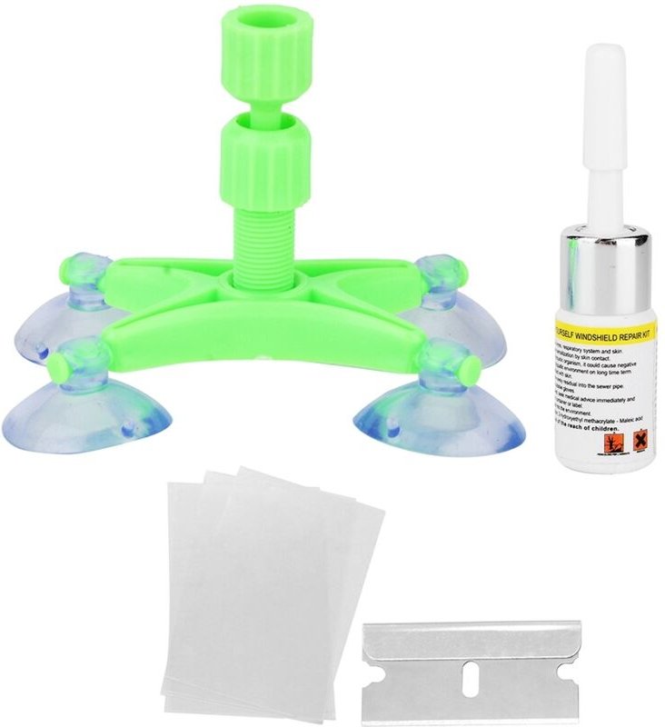 Akozon Windschutzscheiben-Reparaturset, Reparaturset für Stern- und Rissschäden an Autowindschutzscheiben, Restaurierung...