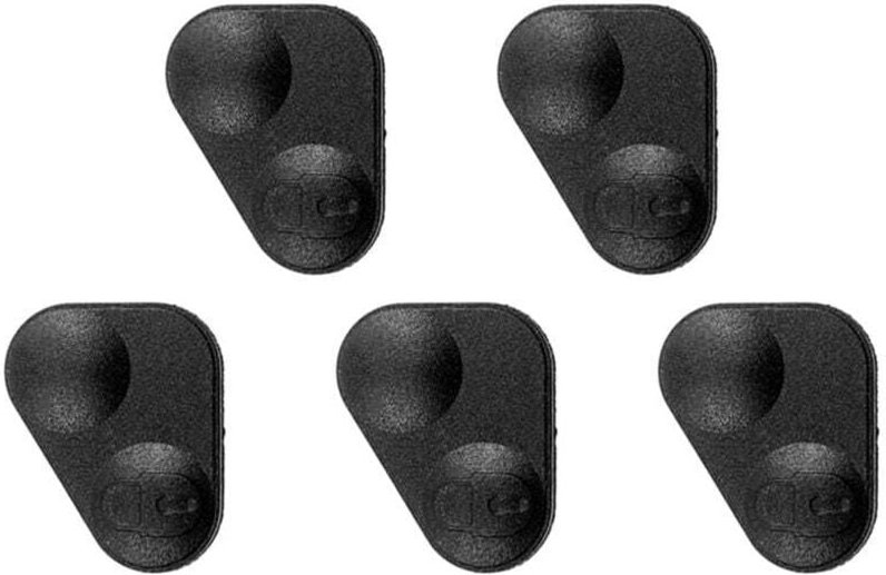 Set mit 5 Gummikappen für 2-Tasten-Fernbedienung, kompatibel mit Land Rover P38, Schwarz