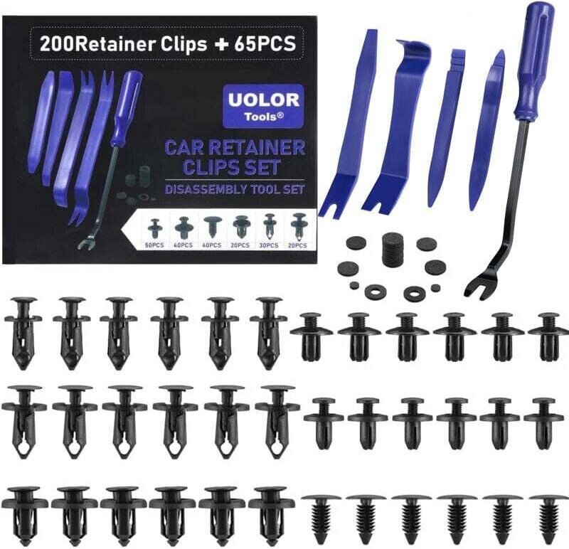 265 Stück Nietclips aus Kunststoff, universelle Kotflügelclips aus Kunststoff, Autoclips, Stoßstangenbefestigungen, Niet...