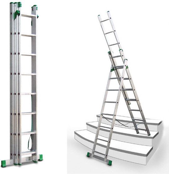 Mehrzweckleiter 3x12 Sprossen - Länge max. 7.96m - 7812