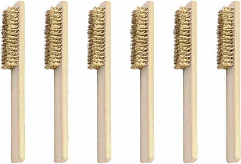 6-teiliges Metallbürsten-Set, Messingbürste, 200 mm Messingborsten, zum Entfernen von Rost, Schmutz und Farbe, für den i...