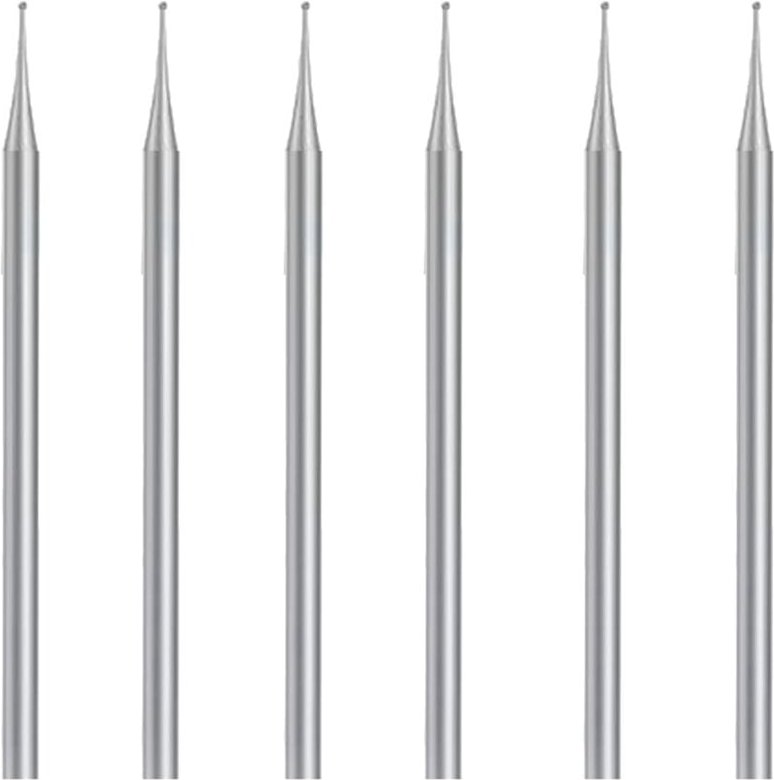 Tlily - 6-Teiliges KugelfräSer-Set, KugelfräSer mit 3/32--Schaft, Schmuckschnitzbits (1 mm)