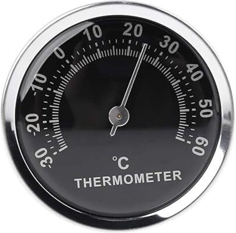 Shining House - 58 mm robustes und langlebiges analoges mechanisches Mini-Autothermometer mit Aufkleber