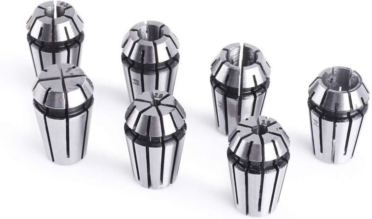 ER11 Spannzangensatz für CNC-Gravierdrehmaschine, 7-teilig, 1,0–7,0 mm