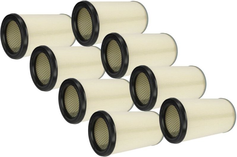 vhbw 8x Faltenfilter kompatibel mit Kärcher NT 601, NT 602, NT 802 I, NT 200, NT 602 LP Staubsauger - Patronenfilter Bla...