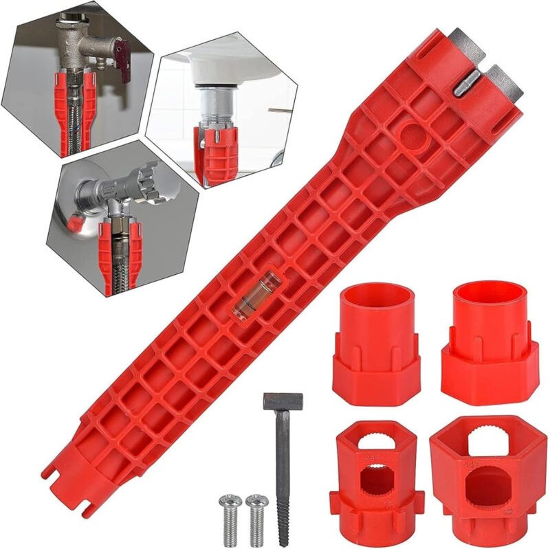 Trade Shop Traesio - Trade Shop - multifunktionaler steckschlüssel für die installation von badezimmerrohrhähnen hydraul...