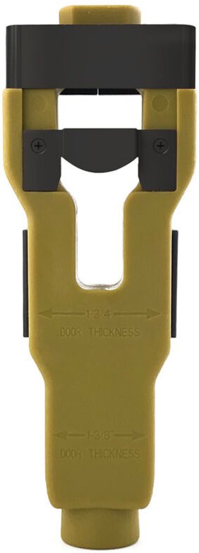 Guide de découpe robuste pour loquet de porte en ABS, assurant un alignement précis avec les portes de 1-3/4" et 1-3/8" ...