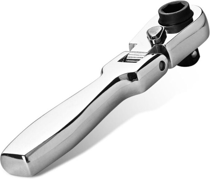 2-in-1-Ratschenschlüssel mit flachem Griff, 1/4 Zoll, doppelseitig