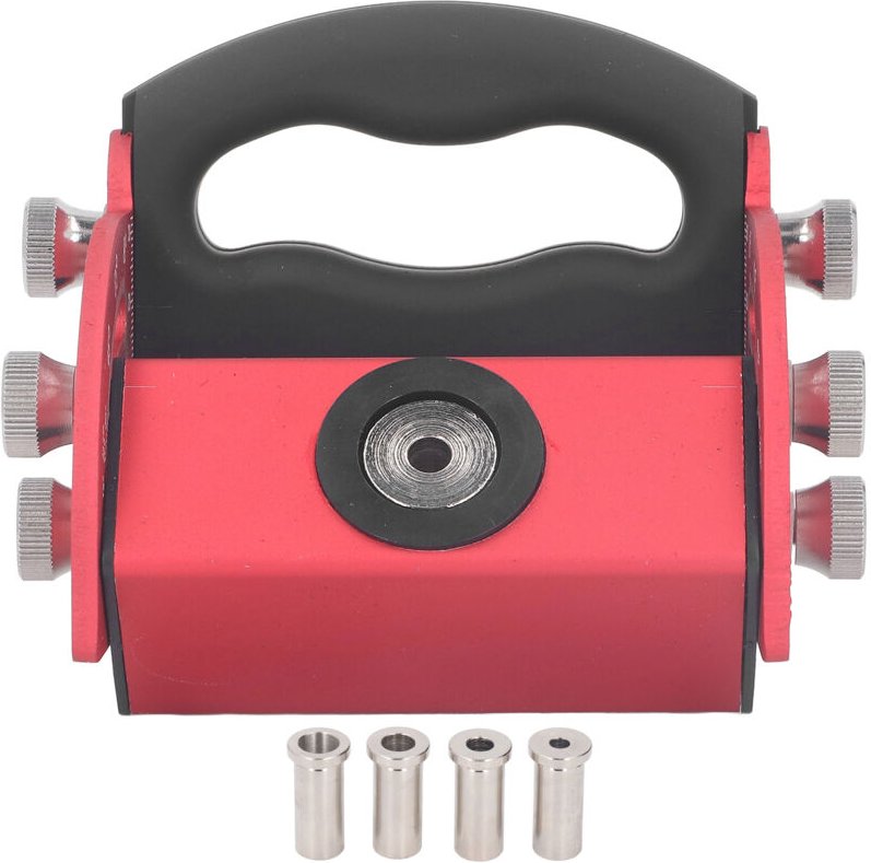 Selbstzentrierende Dübelbohrlehre, 90°-Winkel-Taschenlochbohrlehre für die Holzbearbeitung, verstellbar für die Holzbear...