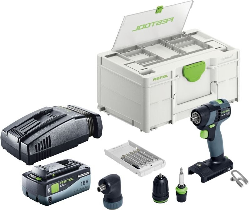 Festool TXS 18-Basic-Set Akku Bohrschrauber 18 V 40 Nm Brushless + 1x Akku 8,0 Ah + Schnellladegerät + Systainer