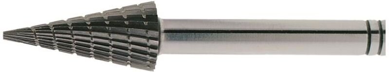 Lukas - HSS-Frässtift Form m Spitzkegel Kopf ø 6 mm Länge 18 mm Zahnung 3