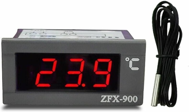 ZFX-900 Thermometer mit integrierter Temperaturanzeige, intelligentes digitales Temperaturdisplay für Kühlschrank, Gefri...