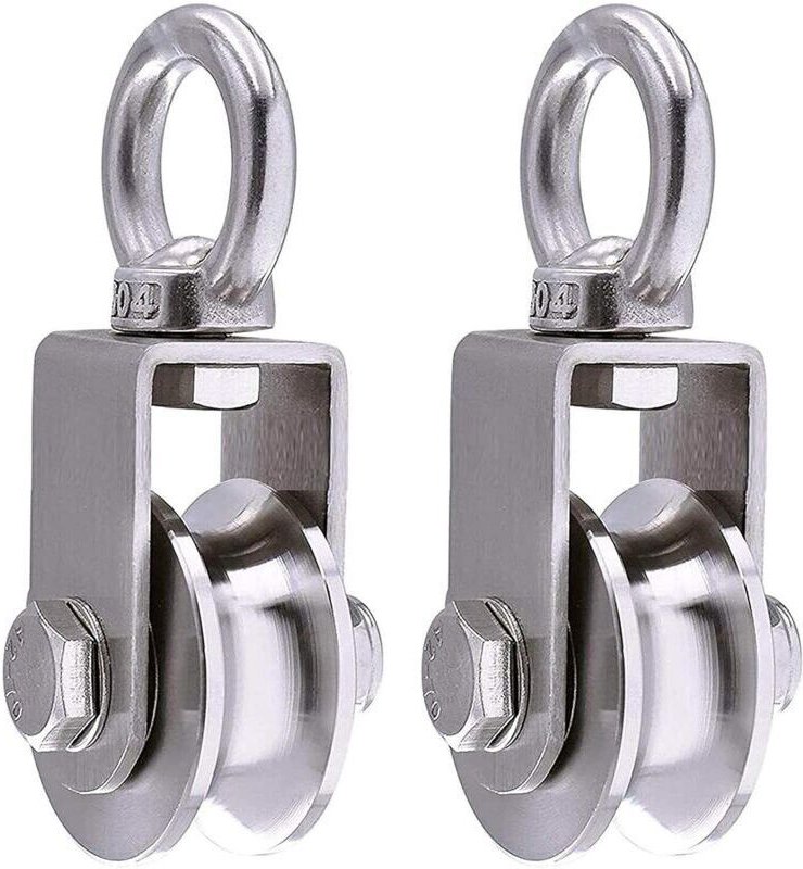 Set mit 2 Türgriffen aus Edelstahl, Duschtürgriff 6 x 3 cm