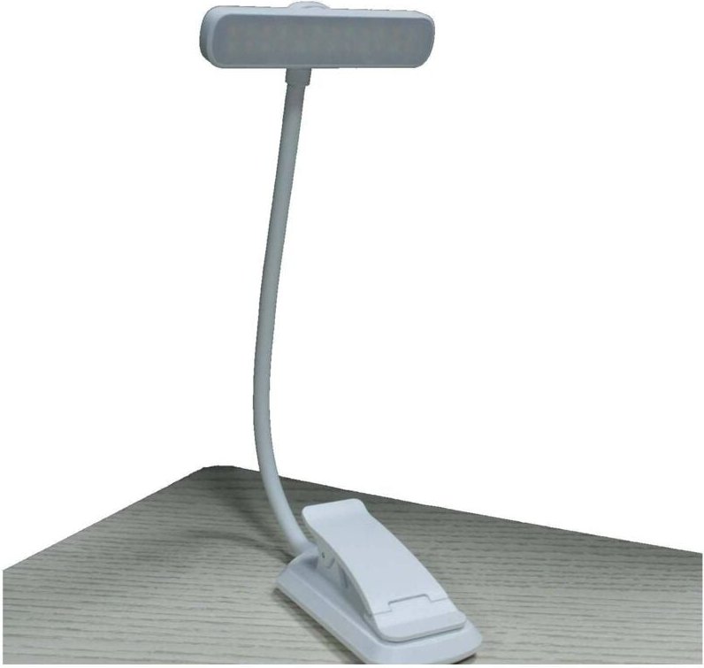 24-LED-Leselampe, wiederaufladbare Klemmleuchte, Augenschutz, stufenlose Dimmfunktion und 3 Farben (Bernstein/Weiß/Mix),...