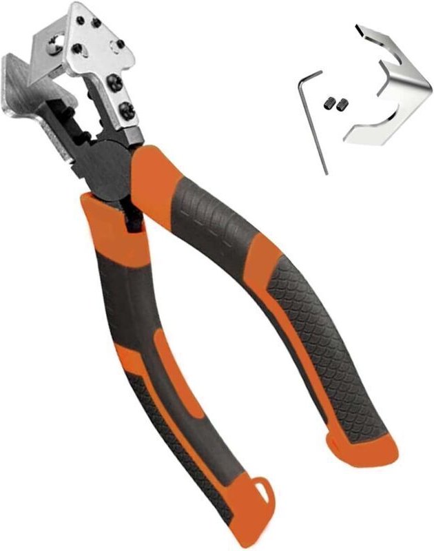 V-förmige, abgeschrägte Gummistreifenschere, 90-Grad-Schneidzange mit rutschfestem Griff, Schere zur Herstellung von Dic...