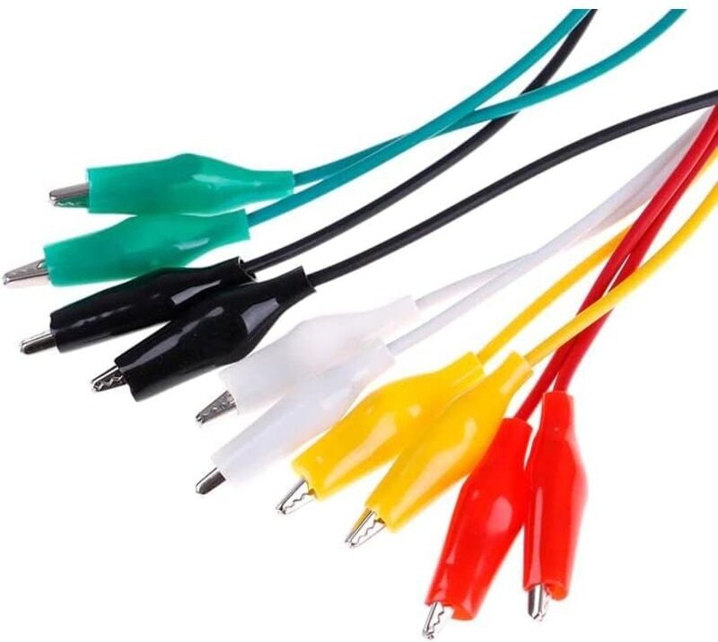 Messleitungen mit Krokodilklemme Messkabel zum Testen Doppelseitige Zange Krokodilklemmen Metallkabel Enthält 10 Kabel 5...